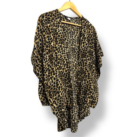 Leopard Print Kimono Cardigan - Picture 1 of 3